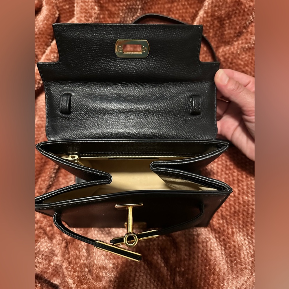 MCM Mini Heritage Satchel | Vintage | Black | Gold | Top Handle | Kelly - Picture 10 of 16